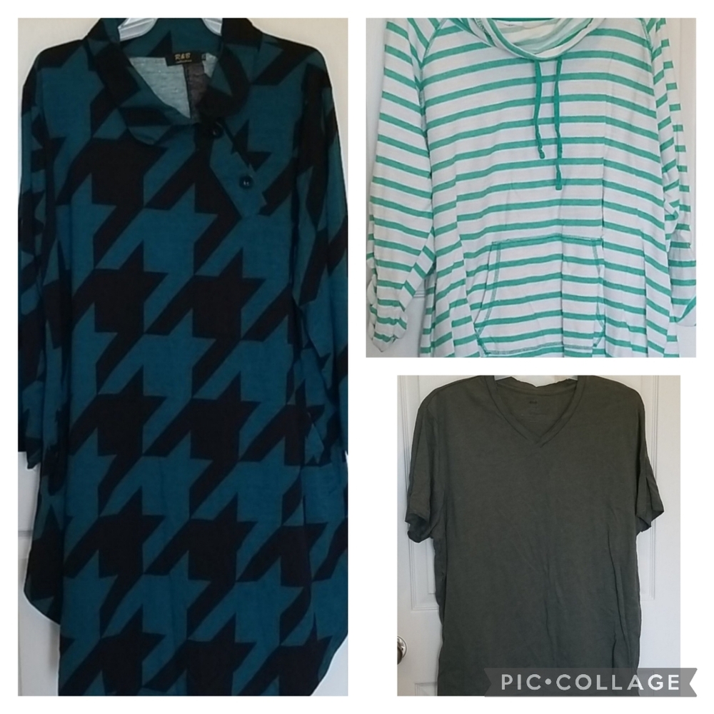 3 Piece Lot of Women's Plus Size 2X: 2 Tops, 1 Dress